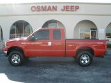 2005 Red Clearcoat Ford F250 Super Duty XLT SuperCab 4x4 #545700