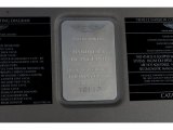 2005 Aston Martin Vanquish S Info Tag