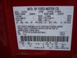 2008 F150 Color Code for Redfire Metallic - Color Code: G2