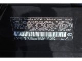 2010 ES Color Code for Obsidian Black - Color Code: 212