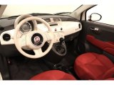 2012 Fiat 500 c cabrio Pop Tessuto Rosso/Avorio (Red/Ivory) Interior
