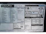2013 Acura MDX SH-AWD Advance Window Sticker