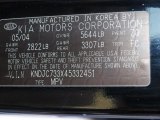 2004 Sorento Color Code for Ebony Black - Color Code: ZQ