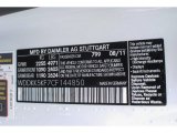 2012 E Color Code for Diamond White Metallic - Color Code: 799