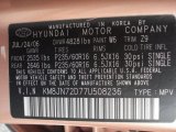 2007 Tucson Color Code for Brilliant Copper Metallic - Color Code: W6