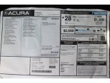 2013 Acura ILX 2.0L Window Sticker