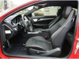 2013 Mercedes-Benz C 250 Coupe Black/Red Stitch w/DINAMICA Inserts Interior