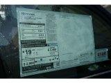 2013 Toyota Highlander SE 4WD Window Sticker