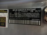 2012 E Color Code for Iridium Silver Metallic - Color Code: 775