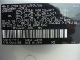 2008 RAV4 Color Code for Classic Silver Metallic - Color Code: 1F7