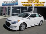 2012 Porcelain White Pearl Hyundai Sonata Hybrid #71530804