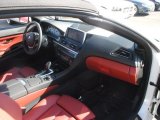 2012 BMW 6 Series 650i Convertible Vermillion Red Nappa Leather Interior