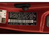 2012 Prius v Color Code for Barcelona Red Metallic - Color Code: 3R3