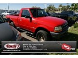 2000 Bright Red Ford Ranger XL Regular Cab #71633502