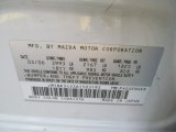 2006 MAZDA3 Color Code for Whitewater Pearl Mica - Color Code: 25D