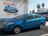 2013 Blue Candy Ford Fiesta SE Sedan #71744510