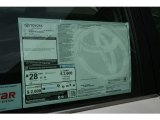 2012 Toyota Camry SE Window Sticker