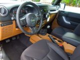 2013 Jeep Wrangler Rubicon 4x4 Black/Dark Saddle Interior