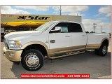 2012 Bright White Dodge Ram 3500 HD Laramie Longhorn Crew Cab 4x4 Dually #71860843