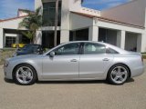 Ice Silver Metallic Audi A8 in 2013