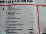 2005 Dodge Ram 2500 ST Quad Cab 4x4 Window Sticker