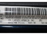 2004 Wrangler Color Code for Patriot Blue Pearl - Color Code: PBT