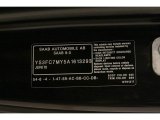 2010 9-3 Color Code for Jet Black Metallic - Color Code: 298