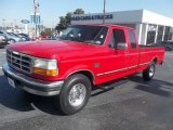 1996 Vermillion Red Ford F250 XLT Extended Cab #72040034