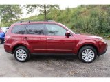 Camelia Red Metallic Subaru Forester in 2011