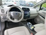 2011 Nissan LEAF SL Light Gray Interior