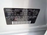 2013 Elantra Color Code for Shimmering Air Silver - Color Code: N3S