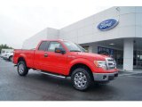 2013 Race Red Ford F150 XLT SuperCab 4x4 #72203867