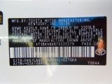 2007 Camry Color Code for Super White - Color Code: 040