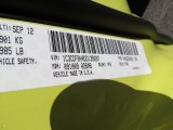 2013 Dart Color Code for Citrus Peel Pearl Coat - Color Code: PFE