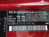 2000 SLK Color Code for Firemist Red Metallic - Color Code: 548