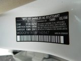 2008 C Color Code for Arctic White - Color Code: 650