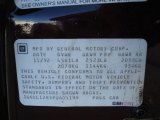 1993 Cadillac Eldorado  Info Tag