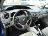 2012 Honda Civic EX Coupe Gray Interior