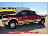 2012 Deep Cherry Red Crystal Pearl Dodge Ram 3500 HD Laramie Longhorn Mega Cab 4x4 Dually #72470217