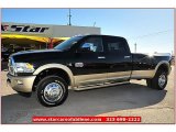 2012 Black Dodge Ram 3500 HD Laramie Longhorn Crew Cab 4x4 Dually #72470203