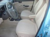 2007 Hyundai Accent GLS Sedan Front Seat