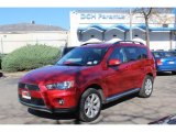 Rally Red Metallic Mitsubishi Outlander in 2010