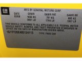 2008 Chevrolet Corvette Z06 Info Tag