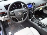 2013 Cadillac ATS 3.6L Luxury AWD Light Platinum/Jet Black Accents Interior