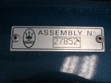 2006 Maserati GranSport MC Victory Info Tag