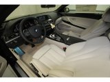 2013 BMW 6 Series 650i Convertible Ivory White Interior