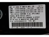 2012 RDX Color Code for Crystal Black Pearl - Color Code: NH731P