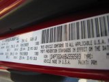 2011 Nitro Color Code for Inferno Red Crystal Pearl - Color Code: PRM