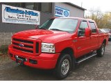 2007 Red Clearcoat Ford F250 Super Duty XLT Crew Cab 4x4 #72705951