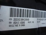2010 Charger Color Code for Brilliant Black Crystal Pearl - Color Code: PXR